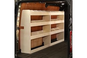 Vanify - Kompatibel mit Ford Transit Custom L2 2012+ Fahrzeugeinrichtung Fahrzeugregale, komplette Fahrerseite Regal