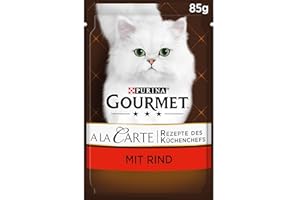 PURINA Gourmet A la Carte mokra karma dla kotów, z wołowiną i warzywami, 26 sztuk (26 x 85 g)