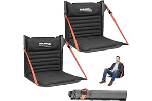 EULANT Coussin de Stade Gonflable avec Dossier, Résistant à l'eau Sièges au Sol avec Dossier, Chaise Plage pour Camping Kayak Randonnée Evénements Sportifs Concerts