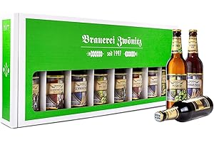‎ZWÖNITZER HANDWERKLICH GEBRAUT Brauerei Zwönitz Männerhandtasche Bier Set mit 8 Bierflaschen - Bier-Paket Vatertagsgeschenk - Männer Handtasche - Biermännerhandtasche mit 8 × 0,5 l Flaschen