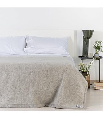 Coperta Lambswool Coperta Matrimoniale In Lana D'Agnello 210x250