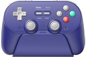 8Bitdo Pro 3 Bluetooth Controller for Switch/Switch 2 – TMR Joysticks, Swappable ABXY Buttons, Pro Back Buttons, Charging Dock, Hall Effect Triggers, for Windows, Apple, SteamOS, Android - Purple
