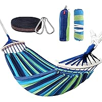 Nakeey Doppel Hängematte 280 x 150 cm, Outdoor Hängematten Stabhängematte für Reise Camping Wandern Garten, tragbar und atmun