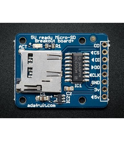 Adafruit Micro SD Karten-Adapter – SPI/SDIO Breakout Für 3V Mikrocontroller, Inkl. Header