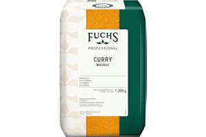 Fuchs Professional - Curry Madras | Pour les plats au curry doux tels que les sauces ou les plats à base de riz | Qualité professionnelle pour les gros consommateurs | 1 kg dans un sac