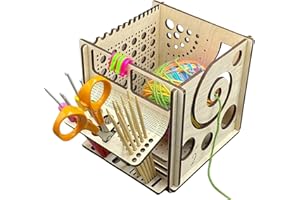 BommFu Ciotola di filato per uncinetto | Organizzatore per gomitoli di lana | Organizzatore per uncinetto | Vassoio dispenser per filati | Supporto per filati per lavori a maglia e uncinetto