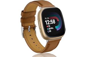 Supore Compatibile con Fitbit Versa 4/Versa 3 Cinturino, Morbido Pelle Bracciale per Fitbit Versa 4/Fitbit Versa 3/Fitbit Sense/Fitbit Sense 2 Uomo Donna
