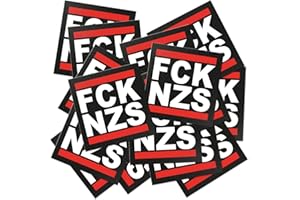 GIB DEINEM LEBEN EINEN GIN 100x FCK NZS Sticker - 7,4 x 7,4 cm - Politisch Links Outdoor Sticker Aufkleber groß FCKNZS gegen Rechts