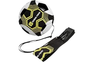 GLOBAL PARK Soccer/Volleyball/Rugby Trainer, Football Kick Throw Solo Practice Training Aid Control Skills Adjustable Waist Belt for Kids Adults