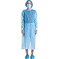 LIFESOFT Disposable Isolation Gown Polypropylene Lab Gowns Knit Cuff Long Sleeve 15 Pack