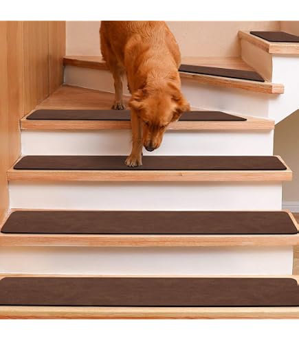 Quest Zelfklevende Trapmatten 76x20 Cm - Antislip Traptapijt Crème (1 Stuk)