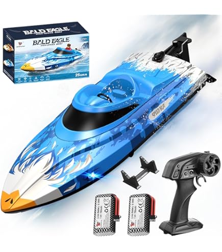 Carson Kustwache TC-08 2.4G 100% RTR, afstandsbediening, RC boot, met functies, inclusief afstandsbediening, veiligheidsschakeling, 500108032, blauw