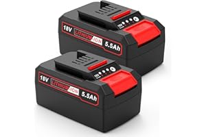 PASUKTER Battery for Einhell 18V, 5000mAh Li-Ion Battery Replacement for Einhell Power X-ChangeH, Compatible with all EINHELL 18V Garden Tools with LED Display 2 Packs