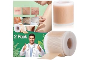 ANUFUUP 2 Rouleaus Feuilles De Cicatrice En Silicone, Bandes De Cicatrice (4 cm x 150cm), Feuilles de silicone pour cicatrices, Pour les Cicatrices Causées par Césarienne, Chirurgie, Brûlures, Réutilisables