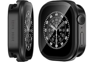 Suphart 3 in-1 Metal Cover Compatible with Apple Watch Series 11/10 Case 46mm for Women Men, Ultra-thin Lightweight Built-in Screen Protector for iWatch Series 11/10 46mm (Black)