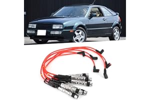 Ladieshow 6Pcs rotes Zündkabel Zündkabel 1J0998031 Passend für Corrado VR6 2.8 2.9 mit Zugstange