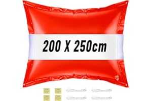 FONDUO Poolkissen Winter Pool Luftkissen XXL 200X250cm Extra Dick Pool Winterkissen Luftkissen Winter Poolkissen mit 4 Ösen & Seil, Frostschutzmittel Poolkissen Pool Abdeckplane Pool Zubehör