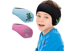FUNYORD Schwimmen Stirnband Kinder, Neopren Schwimmband, Schwimm Stirnbänder mit Klettverschluss, Ohren Schutz Wasserdichtes Kopfband für Kinder, Erwachsene (Schwarz sizeM)