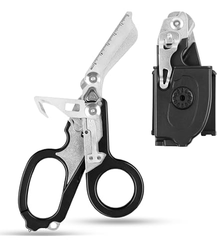 Rettungsschere Verbandschere – 19 Cm Edelstahl, Rosa/gelb, Mit Gürtelclip Für Erste Hilfe, Pflege & Outdoor