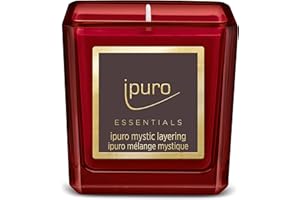 ipuro - dekoracyjna świeca zapachowa ipuro mistic layering - zmysłowa i purystyczna szklana - intensywna z nutami orchidei - elegancka świeca 125 g