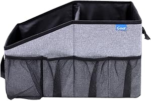 SMOF Organisateur de Voiture- Boîte de organisateur voiture enfant avec Porte-Gobeletsde, Pliables Organisateur Voiture Siege Avant Rangement Voiture pour Jouets, collations, livres