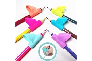 GYDERY 6 Ud de Adaptador de Lapiz para Niños. Pack de 6 COLORES diferentes. Para DIESTROS. Corrector de Escritura para lapices y bolis para Niños, Ayuda Para Coger Bien el Lapiz, Pencil Grip.