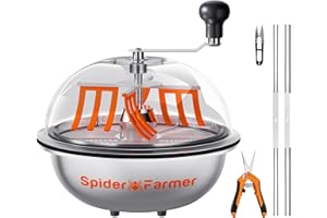 Spider Farmer 13 Zoll BowlTrimmer Maschine Twisted Spin Cut für Pflanzenknospen und Blume mit scharfen Edelstahlklingen und Beschneidungsscheren für Gartenarbeit