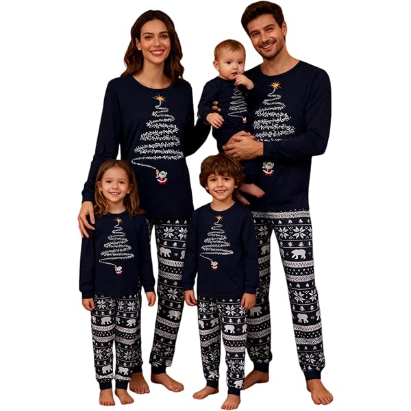 Weihnachtspyjama Familie Set Weihnachtsfamilien Sch Produktbild-Vorschau 6
