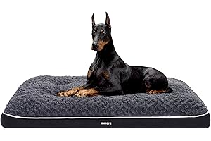 HMTOPE Orthopädisches Hundebett, Hundematte im Doppelstock-Design, Waschbar Hundekissen, Abnehmbar Hundekorb, 120 cm für Große Hunde, Dunkelgrau