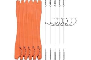 THKFISH Dropshot rigs de pêche avec hameçons Taille 1# 3# 1/0#, Accessoires pêche à la Rigs avec Lestes et plombs 3,5g 5g 7g 10g 14g