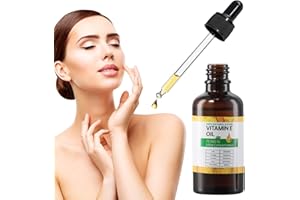 Ziyonix Olio di Vitamina E Naturale 60ml, Olio Di Vitamina E per Viso & Pelle, Miscela di olio di vitamina e 75.000 UI, Gocce Biologiche per Cosmetici Riduzione delle Rughe Sottili e delle Cicatrici