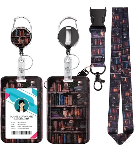 Porte Badge ID Avec Lanyard Breakaway – Rétractable, Clips Détachables – Pour Bureau, Infirmiers, événements