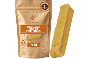Wildfang® Fromage de Yak pour Chien M (env. 72 g) – friandises pour Chien, bâtonnets au Fromage de Yak de l’Himalaya, friandise Dentaire Churpi pour Chiens de 15 à 25 kg, Lot de 1