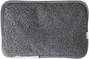 MARCO PAUL INTERIORS Marco Paul Rechargeable Electric Hot Water Bottle with Grey Soft Teddy Cover Cordless Reusable Heating Pad for Muscle Relief, Pain Ease & Home Heat Therapy