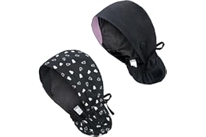 IRIS CRAFT Adjustable Working Cap with Button, Cotton Working Hat Sweatband with Ponytail Pocket Elastic Tie