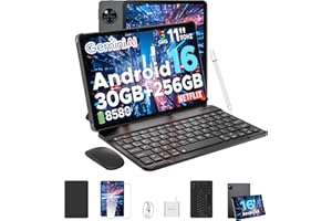 DOOGEE U11 Pro Android 16 Tablet 11 Zoll Gemini AI, 30GB+256GB (2TB TF), 8580mAh, 90Hz Display, WiFi 5, T7200 Octa Core Tablets PC, 13MP+5MP, Tablet mit Tastatur, Stift, Maus, Hülle