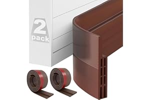 DESDIRA 2 Rotoli Paraspifferi Sottoporta, 5x100cm Silicone Sottoporta Paraspifferi Porta Blindata, Guarnizione Autoadesiva, Riduce il Rumore, Marrone