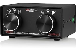 Nobsound Little Bear MC3 3-in-3-OUT XLR Balanced/RCA Stereo Converter Audio Selector Splitter Box Passive Preamp XLR to RCA Audio Switch