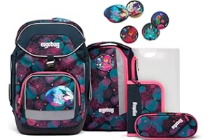 ergobag Pack Set ergonomischer Schulranzen flexibel 6-teilig Set 1. Klasse Grundschule für Mädchen und Jungen