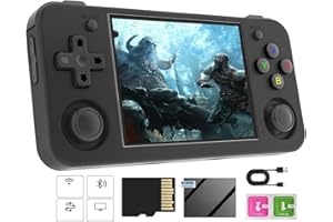 CAWEVON RG35XX H Retro Handheld Game Console, 3.5 Inch IPS Screen Linux System Retro Video Game Console with 64+128G TF Card Pre-Installed with 1000+ Games, Support HDMI TV Output 5G WiFi Bluetooth 4.2