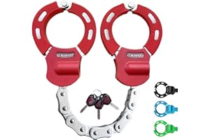 MEZELON Antivol Velo | Antivol Trotinette Electrique, Chaînes Antivol pour Vélo, Scooter, Motos, Vélo Electrique, Tondeuses et autres Equipements, Acier solide + Silicone