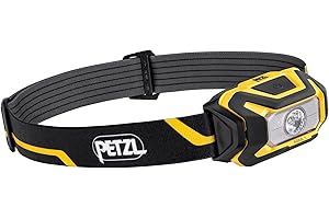Lampe frontale compacte PETZL Aria 1 Etanche - 350 lumens - Noir/jaune - Piles ou batterie - E069AA00