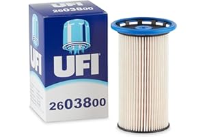 UFI Filters, Fuel Filter 26.038.00, Replacement Fuel Filter, Suitable for Cars, Applicable to Various Models such as Audi, Seat, Skoda, and Volkswagen