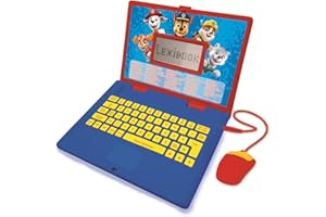 Lexibook Paw Patrol - Zweisprachiger Laptop für Bildungszwecke Englisch und Deutsch, 124 Aktivitäten, Mathematik, Logik, Musik, Uhr, Spiele -Kinderspielzeug (Mädchen & Jungen) - JC598PAi3