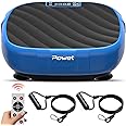 Vibration Plate Exercise Machine, 99 Speed Levels Mini Whole Body Workout Vibration Plate for Lymphatic Drainage with 5 Setting Modes for Shaping, Weight Loss, Toning (Blue)