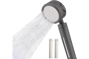 Alcachofa de Ducha Alta Presion, CompraFun Cabezal de Ducha de Mano Ahorro de Agua, 3 Modos de ducha, Fácil de Instalar G1 / 2 Ajuste Universal Alcachofa Ducha con Elemento Filtrant