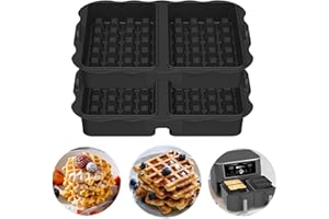 WINWJ 2 Stück Waffeleinsatz Heißluftfritteuse Zubehör, Kompatibel mit Ninja AF400EU, AF451EU, SL400EU, und AF500DE, Waffel Air fryer Zubehör Silikonform Wiederverwendbarer