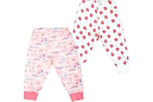 FLYISH DIRECT Culottes apprentissage Propreté Fille, Culotte d'apprentissage Nuit Lavable, Pantalon d'Apprentissage Imperméable, Jupes de Couche Enfant 7-9 Ans, 2 Paquets, Licorne Fraise, XL