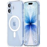 Clear Case Compatible with Magsafe for Minesque iPhone 17 Crystal Clear Material Polycarbonate Back Part and Silicone Edge