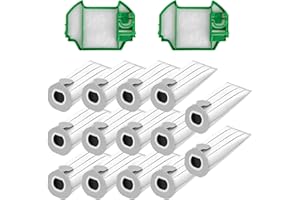 ZQZIQI 14 Stück Staubsaugerbeutel für Vorwerk Kobold VK7 FP7 Premium Filtertüten für Kobold,FP7 Staubsaugerbeutel für Vorwerk,VK7 Staubbeutel Ersatzteile（mit zwei Filter）